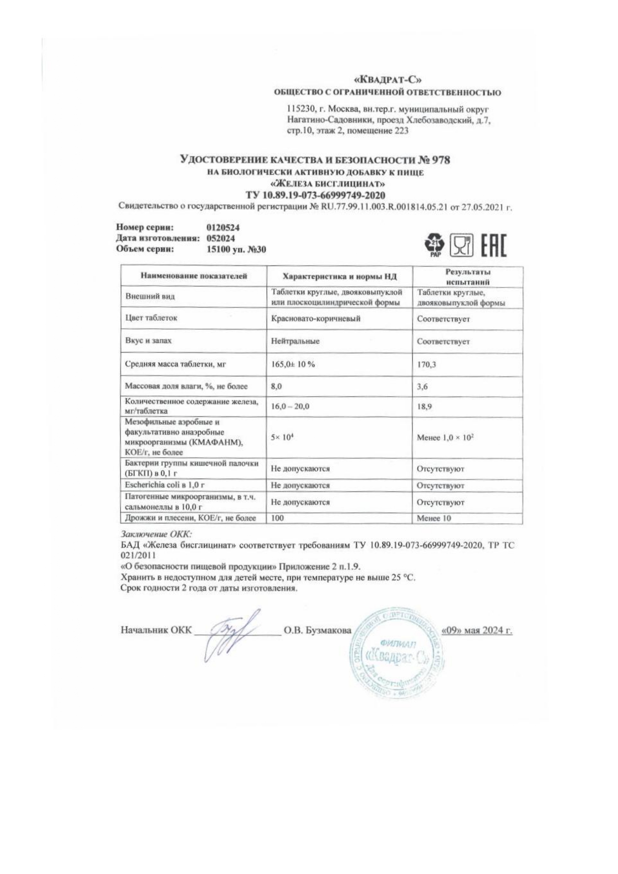 Паспорт №052024